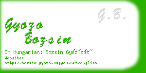 gyozo bozsin business card